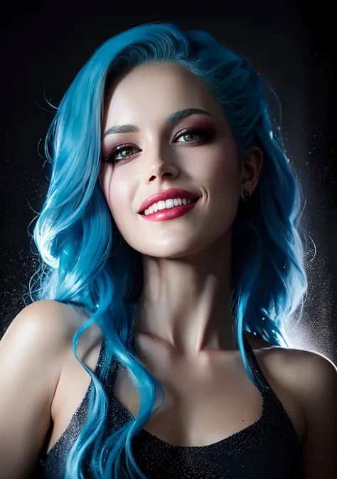 Dappled Light, intricate, (skin texture) (film grain), (warm hue, warm tone:1.2), close up, cinematic light, sidelighting,
Photoshoot  of AlissaWhiteGluzQuiron woman, blue hair,
 longeyelashes,  light smile,  Surrealism,pov, atmospheric perspective, 
<lyco:quiron_AlissaWhiteGluz_Lycoris_v5:0.97>