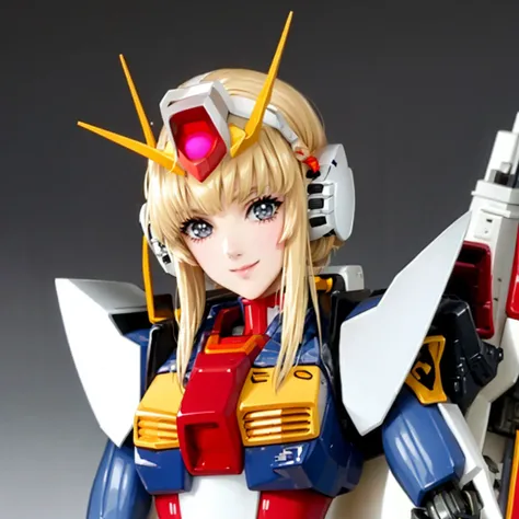solo  (1girl:gundam), gunpla, mecha, robot,  <lyco:gunplaV02:1> mechanical parts, mecha musume, <lora:ShoujoMixLora:1>  <lyco:Harayutaka-LyCoris-V2:0.7>, seductive smile,  <lora:cyborg_last:0.3>