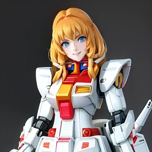 solo  (1girl:gundam), gunpla, mecha, robot,  <lyco:gunplaV02:1> mechanical parts, mecha musume, <lora:ShoujoMixLora:1>  <lyco:Harayutaka-LyCoris-V2:0.7>, seductive smile,  <lora:cyborg_last:0.3>