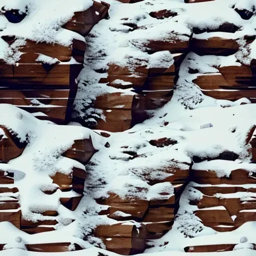 nature, rock wall, rock layers, rock strata, brown rock, white rock, cliff, ((snowy)), TF2 texture, best videogame textures, albedo texture map, no lighting, fullbright. <lora:TF2WallTextures002:1>