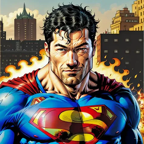 <lora:TomioOkamura:.8> <lora:jimLeeDCComicsMarvel_offset:.7> TomioOkamura as superman, by joe madureira