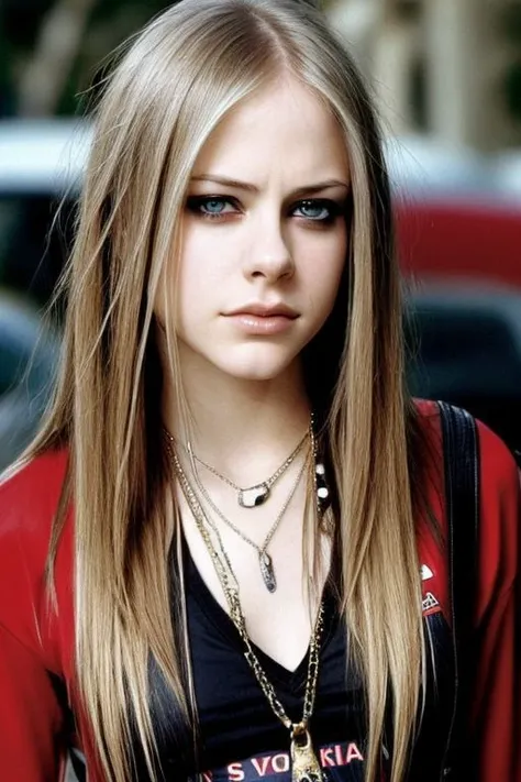 (CR-4vrilLavigne-sstylerdurden879:0.9), photo of woman, (slick hair:1.1),