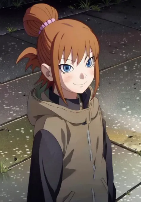 <lora:NarutoShippuden:0.8>, Hinoko, solo, smile, closed mouth,