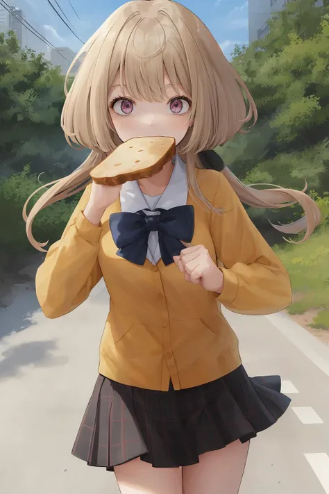 woman eating a slimバナナ 、long hair、ponytail、big mouth、Taehyung eating a banana, Jimin\plump lips,she is eating a banana, sakimichan, duck face, Banana color,