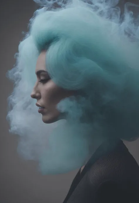 Beautiful adult woman blue hair 27 years old green eyes smoking weed smoking skank