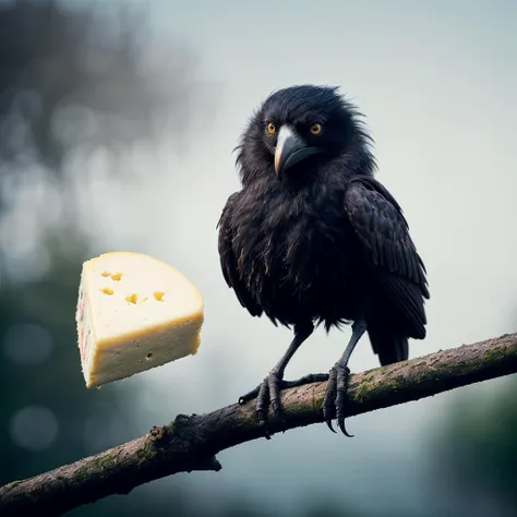 [hdr, film ], lifelike textures,
abstract expressionist painting of (Funny disheveled skinny shaggy crow with huge eyes, holding a piece of cheese in its beak, Tim Burton style, crooked branch, moon, twilight, minimalism, pencil drawing, blur, Gauss [:(creamy bokeh, splashes of paint,shallow depth of field,tilt-shift, bokeh,glitches bokeh by brandon woelfel :1):0.4]),
incredible abstract art by sam spratt,
(soggy, masaccio, monochromatic realism , energetic brushwork, bold colors, [abstract forms, expressive, emotional]:1), (cinematic atmosphere), [RAW photo shot by dslr Fujifilm XT3], depth of field, bokeh, soft lighting, film grain, Lifelike (full sharp)