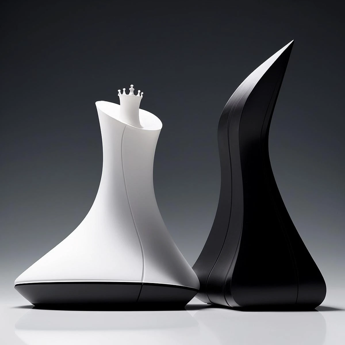 incredible chess figure design by zaha hadid futuristic shape