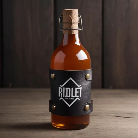 beer bottle made of leather
