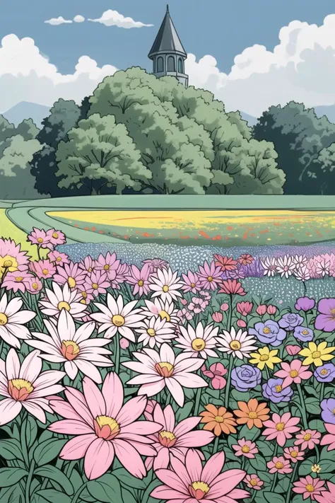 A field of flowers