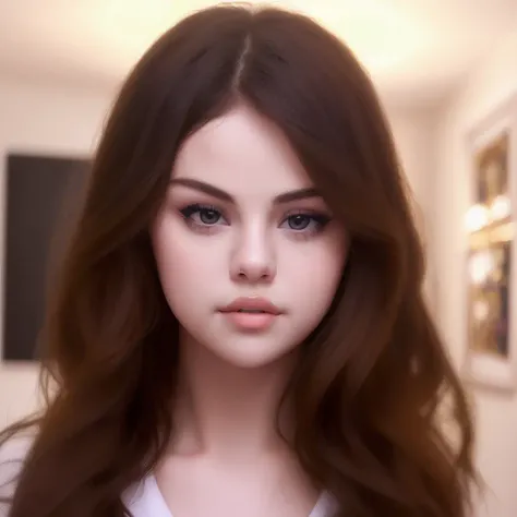 Selena Gomez (masterpiece, best quality, full body), ,masterpiece, beautiful detailed eyes, looking at viewer, detailed beautiful face, extremely detailed, high, 1girl, black hair, long hair, best quality, closed mouth <lora:Selena Gomez:1>,