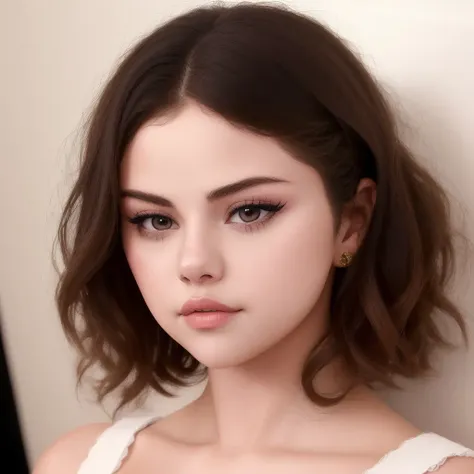 Selena Gomez (masterpiece, best quality, full body), ,masterpiece, beautiful detailed eyes, looking at viewer, detailed beautiful face, extremely detailed, high, 1girl, black hair, long hair, best quality, closed mouth <lora:Selena Gomez:1>,