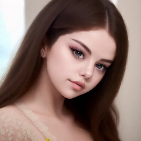 Selena Gomez (masterpiece, best quality) ( full body), ,masterpiece, beautiful detailed eyes, looking at viewer, detailed beautiful face, extremely detailed, high, 1girl, black hair, long hair, best quality, closed mouth <lora:Selena Gomez:1>,