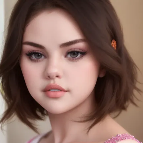 Selena Gomez (masterpiece, best quality) ( full body), ,masterpiece, beautiful detailed eyes, looking at viewer, detailed beautiful face, extremely detailed, high, 1girl, black hair, long hair, best quality, closed mouth <lora:Selena Gomez:1>,