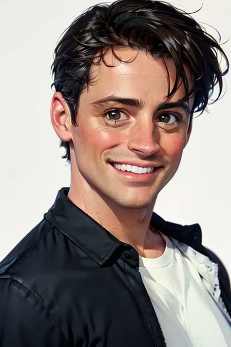 1boy,upper body,looking at viewer,(joey:1.3),(joey tribbiani:1.3),
masterpiece,high quality,absurdres,realistic,<lora:friends_joey_tribbiani_v1:0.8>,(simple background:1.1),t-shirt,laugh expression,