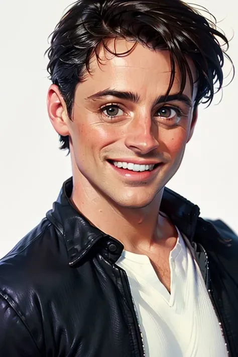 1boy,upper body,looking at viewer,(joey:1.3),(joey tribbiani:1.3),
masterpiece,high quality,absurdres,realistic,<lora:friends_joey_tribbiani_v1:0.8>,(simple background:1.1),t-shirt,laugh expression,