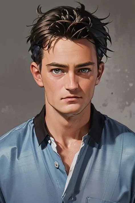 1girl,(solo:1.3),simple background,(serene expression:1.3),full shot,20-year-old,cute face,front view,upper body,<lora:friends_chandler_bing_v1:0.75>,(chandler bing:1.4),