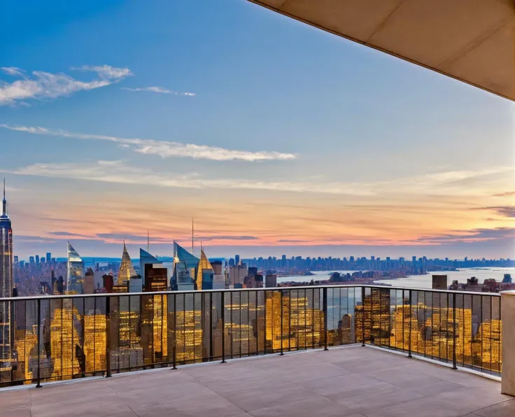 ((best quality)), ((masterpiece)), new york city skyline from a penthouse balcony<lora:Elixir:1>