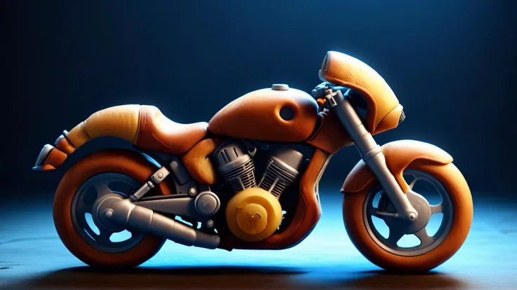 Cinematic photo of  <lora:CroissantStyleXL:1.1> CroissantStyle motorbike, made from croissant, in location: digital fortress, detailed background, game engine, unreal engine, atmospheric