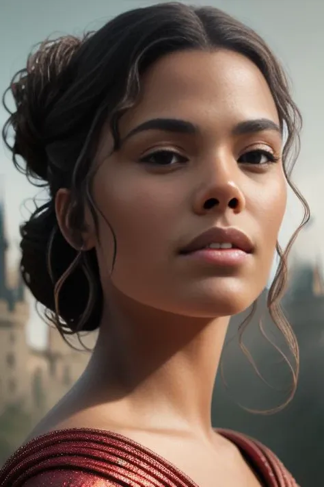TinaKunakey as a medieval princess stganding in front of a castle, princess robe, crown, masterpiece, best quality, highest quality, cinematic lighting, (volumetric lighting), extremely detailed CG unity 8k wallpaper, focused, 8k wallpaper, 4k wallpaper, extremely detailed, ultra realistic, photorealistic, sharp focus, absurdres, (HDR:1.2), (high contrast), photograph, detailed and intricate, instagram, portrait, highly detailed, digital painting, artstation, concept art, smooth, sharp focus, illustration, cinematic lighting, Style-Princess,<lora:TinaKunakey:1.0>