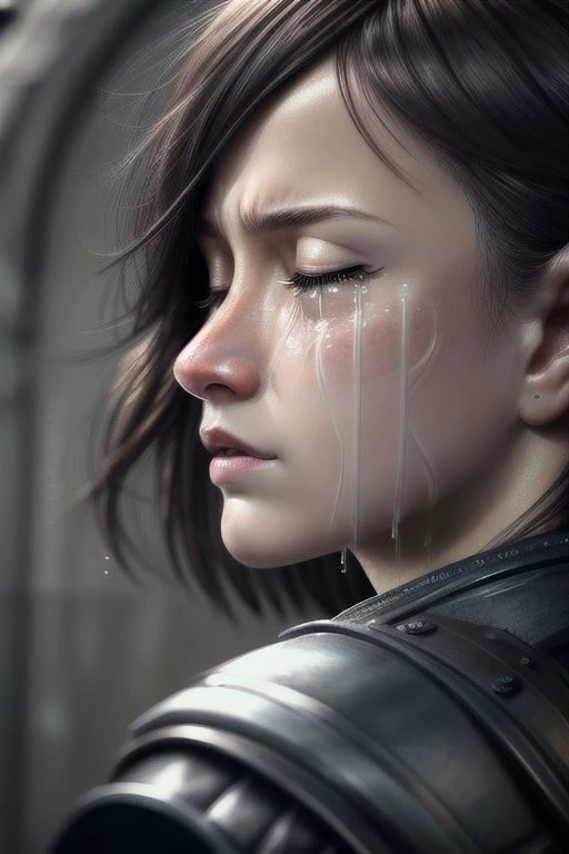 (close-up photography, realism, high detailed, trending on Artstation, trending on Pinterest, RAW photography)
(guard)
CryingAsagiriAya, closed eyes