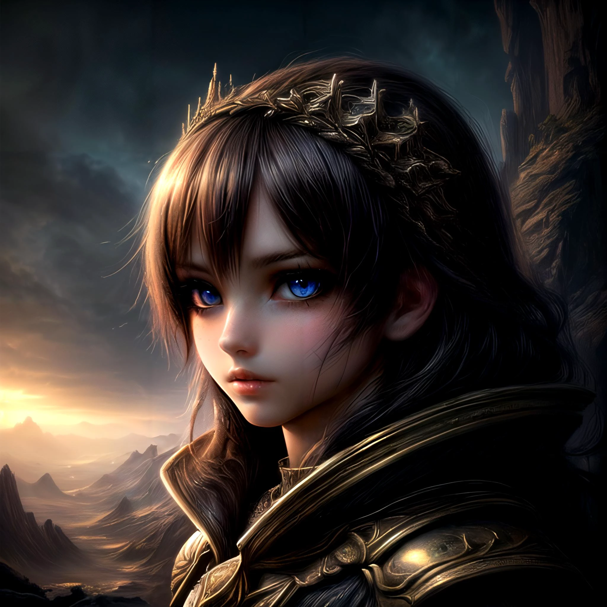 Masterpiece , absureres , concept art, majestical , fantasy, high quality, high contrast, majestical eyes , lighting , best quality, girl , scavenger , high detail , <lora:add_detail:1.2>