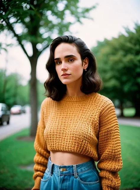 wearing sweater, midriff, portrait, outside, portrait, eyes open, ward winning photo, best quality, upper body, JenniferConnelly, nikon d850 film stock photograph 4 kodak 400 camera f1.6 lens rich colors hyper realistic lifelike texture natural lighting trending on artstation cinestill 800, (100mm lens)
<lora:JenniferConnelly-Shurik_RealPersonTraining_4L:0.9>