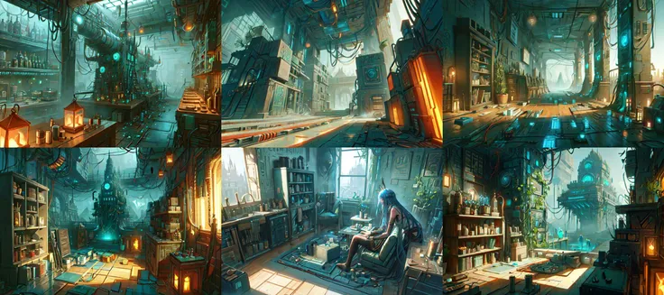 (otherworldly, otherworldly atmosphere, otherworldly appearance), highly insanely detailed, masterpiece, top quality, best quality, highres, 4k, 8k, RAW photo, ((ancient egyptian theme:1.2)), 
(mystical theme), mystical gatmosphere, arcane sanctuaries, otherwordly aura, 
(long_hair, long hair, random colors hair, glowing hair, hair over one eye, long messy hair), 
(eyelashes, eyeliner, eyeshadow, eyelashes, long eyelashes), 
collar, earrings, jewelry, necklace, armlet, 
tentacle, (underwater), nsfw, 
Homestay, Resort, Guest House, 
building, structure, still life, swirling energy, 
action pose, 
drunk, closed eyes, 
abandoned building, shopping mall, overgrown with vegetation, [volumetric fog], cinematic lighting, colorful, 
<lora:CircuitryTech-20:0.8>, circuitrytech, scifi, cables, cmos circuitry, copper, 
futuristic kitchen, (fantasy world)