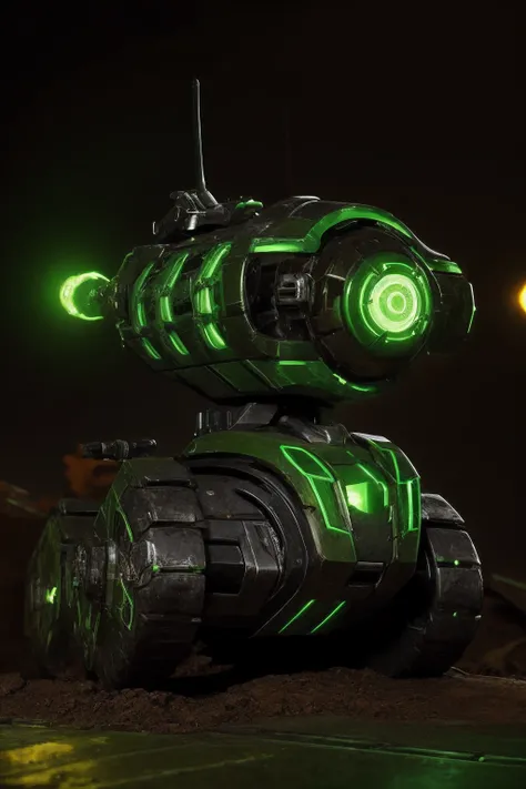 necrons, glowing, ,lmnrsstnk,, ground vehicle, tank, vehicle focus <lora:Leman_Russ_Battle_Tank_-_Warhammer_40000:0.7> <lora:necons:0.6>