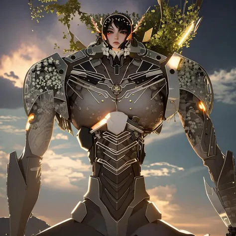 (masterpiece, top quality, best quality, official, beautiful and aesthetic:1.2), (1girl:1.3), extreme detailed,colorful,highest detailed ((ultra-detailed)), (highly detailed CG illustration), ((an extremely delicate and beautiful)),(from side),cinematic light,((1mechanical girl)),solo,full body,(machine made joints:1.2),((mechanical limbs)),(blood vessels connected to tubes),(mechanical vertebra attaching to back),((mechanical cervos attaching to neck)),(sitting),expressionless,(wires and cables attaching to neck:1.2),(wires and cables on head:1.2)(character focus),science ,(blood:1.5)detailed_eyes,rage, (extremely_detailed_CG_unity_8k_wallpaper:1.2), (full_shot_body_photo_of_the_most_beautiful_photo_in_the_world:1.3), (lust_demon:1.3),spell-casting,sheer_blood_mage_robes,tattoos,(glowing_vivid_inked_tattoos:1.4), trending on ArtStation, trending on Cg-society, Intricate, High Detail, Sharp focus, dramatic, photo-realistic painting art , epic, heroic, grand, fantasy,blood_magic,real, realistic, Korean creature known as (Gumiho), constricted pupils, (annoyed:1.3), 2d art, 2d render, splash art, digital art, hard shading, 1girl, female focus, (monster girl:1.0), monster girl encyclopedia, incredibly absurdres, best quality, detailed, hunting,clevage,