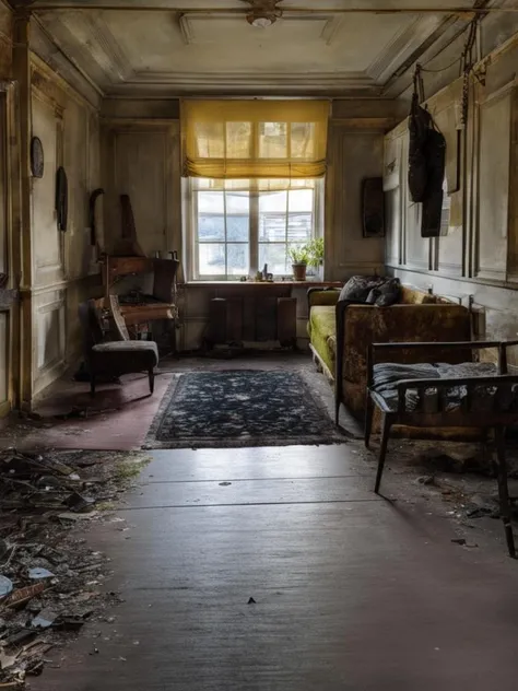 abandoned place, full of details and objects<lora:Abandoned:1>