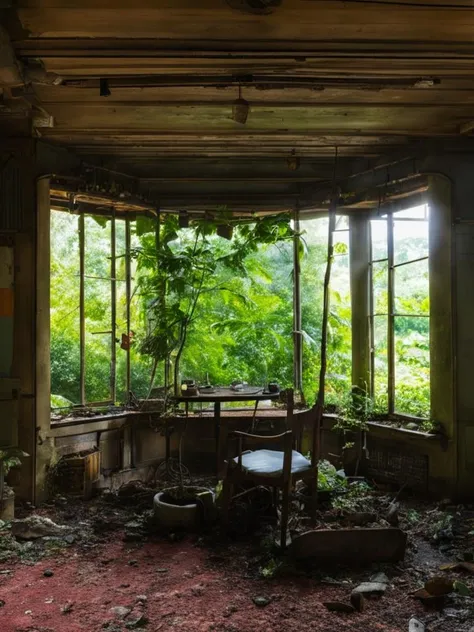 abandoned place, full of details and objects<lora:Abandoned:1>