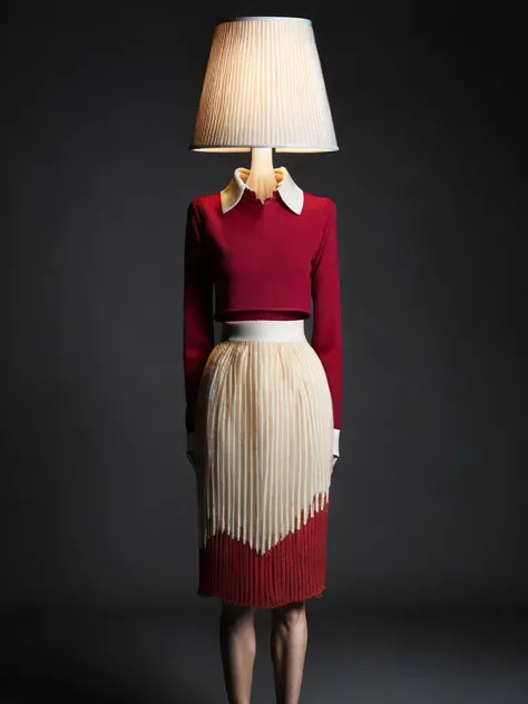<lora:WithoutHead:1>a girl with a lampshade instead of a head