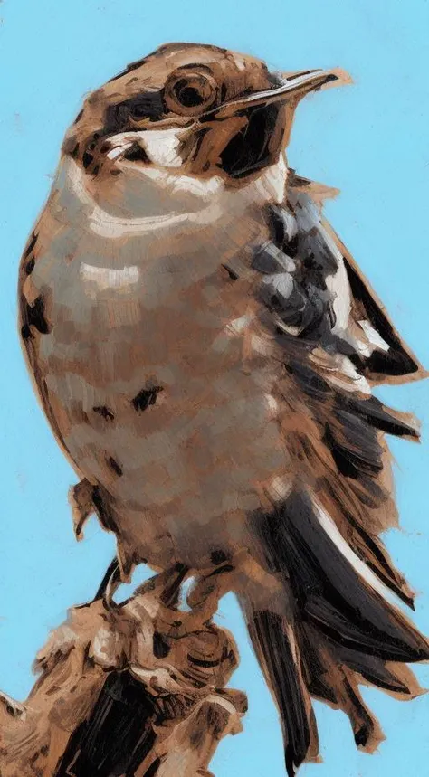 an aged, bright, very detailed illustration of a (masterpiece, best quality:1.2), cute swallow in the telephone pole, line drawing, ink covered with gouache, brushstrokes, contour lines, colorful ((in the style of llbrbs_02)) <lora:add_detail:1>