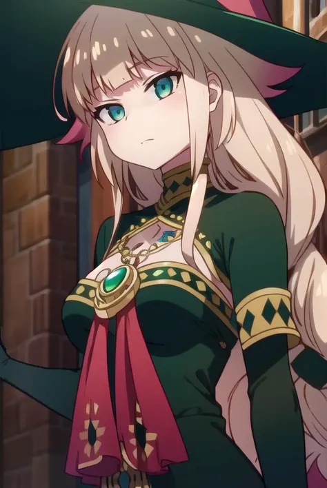archmagedemia, <lyco:archmagedemia-lyco-nochekaiser:1>, 
archmage demia, long hair, blonde hair, (green eyes:1.5), single braid, braid, long braid,
BREAK hat, dress, black dress, witch hat, side slit, witch,
BREAK looking at viewer,
BREAK outdoors,
BREAK <lyco:GoodHands-beta2:1>, (masterpiece:1.2), best quality, high resolution, unity 8k wallpaper, (illustration:0.8), (beautiful detailed eyes:1.6), extremely detailed face, perfect lighting, extremely detailed CG, (perfect hands, perfect anatomy),