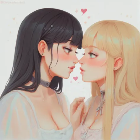 (score_9, score_8_up, score_7_up), a painting of two adult women, blonde, black hair, close up, h3l3n, good_hands, hearts
<lora:h3l3nXLP:1> <lora:pony_good_hands:1>