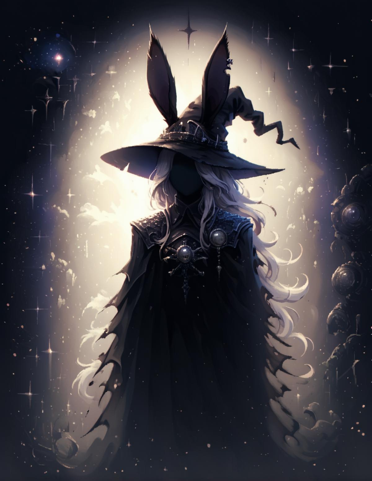 A woman in a witch hat and a long black cloak - SeaArt AI
