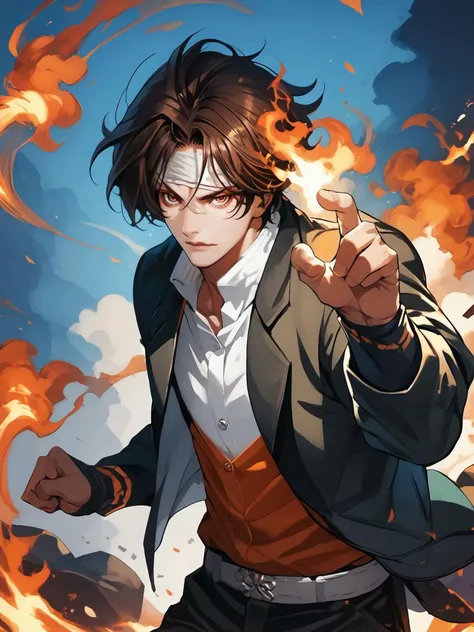 score_9,score_8_up,score_7_up,
<lora:Vixon's Pony Styles Bukk:0.8>,fighting stance,muscular,
<lora:Selection heroes Pony XL:1>,Kkinnoof,
male focus,fire,pyrokinesis,1boy,