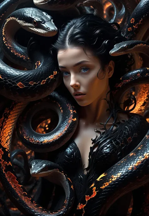 the girl and her many snakes, snake's skin, busty, black snakes, detailed eyes, full body, (glamour pose, imperious gestures:1.2), symmetry
<lora:m0n3tXLP:0.8><lora:xl_more_art-full_v1:0.2> <lora:Expressive_H:0.6> <lora:extremely_detailed:0.2> <lora:vivid_everclear:0.6>, art by H. R. Giger <lora:ip-adapter-faceid-plusv2_sdxl_lora:0.6>