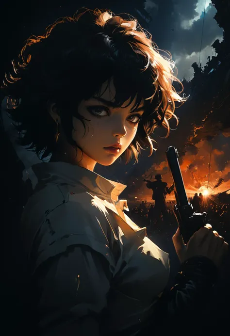 Silhouette Art of in the universe of eyes, the beauty is waging a war, hyper realistic,  <lora:detailed_notrigger:1.0> <lora:MJ52:0.4> cinematic, chiaroscuro   <lora:b3b0pXLP:0.8> b3b0p, cowboy bebop <lora:HKStyle_V3:0.4> hkstyle <lora:linquivera:0.5> linquivera,  <lora:xl_more_art-full_v1:0.5> <lora:add-detail-xl:0.75> <lora:CinematicStyle_v1:0.75>, high contrast, well defined, Silhouette Art