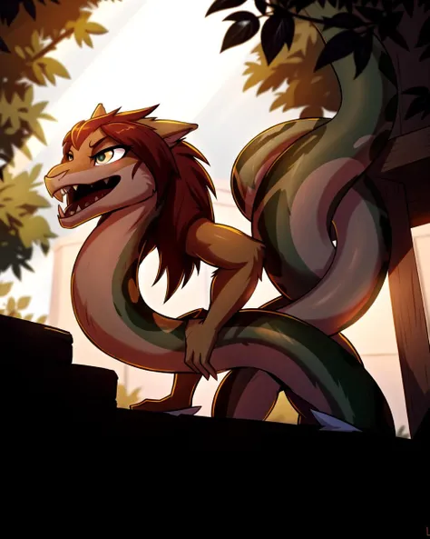 ((masterpiece), best quality, high quality, professional quality, highly detailed, highres, perfect lighting, natural lighting), snake furry:1.5, attacking, detailed background