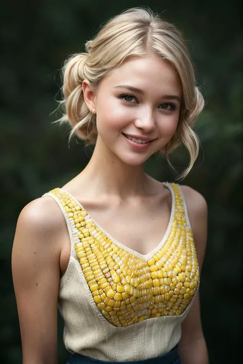 photo of (is4belm4y:0.99), (laughing:1.3), a beautiful woman, (closeup portrait), perfect hair upsweep updo, (vintage photo, Fun Yellow Textured knit wide-leg pants), 24mm, ((tintype)), (analog, cinematic, film grain:1.3), ((plain Corn Green background, gradient:1.2)), detailed eyes, (seductive pose), (epicPhoto), (looking at viewer), (cinematic shot:1.3)