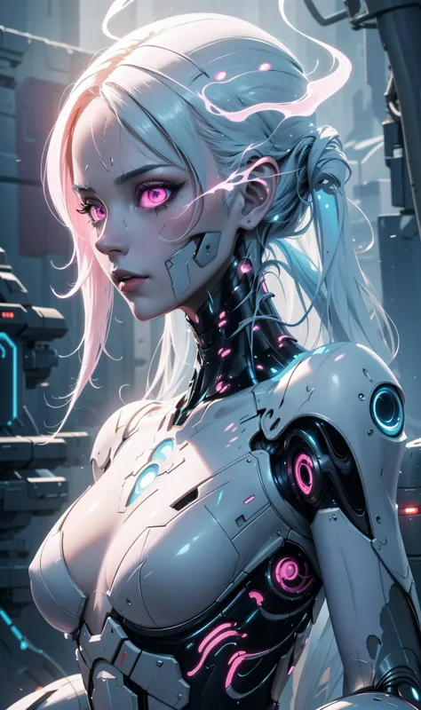 There is a woman in a robot suit posing next to an old building, Beautiful half cyborg white girl, cute cyborg girl, Beautiful cyborg girl, The perfect robot girl, cyborg girl, Young lady cyborg, beautiful Female robot, Beautiful robot woman, cyborg girl, Perfect female cyborg, Cyborg porcelain, Female robot, Nice cyborg picture