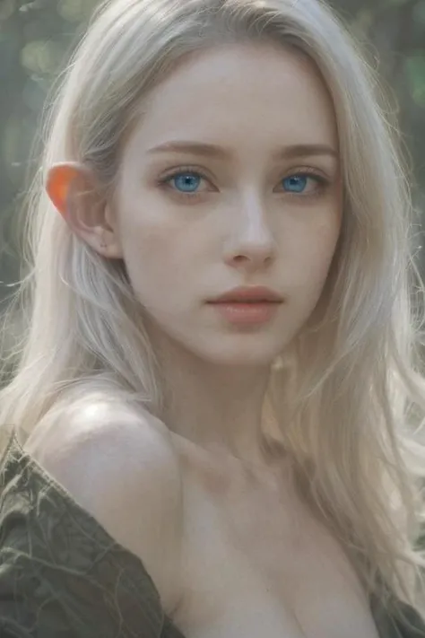 full body photo in the forrest, elf