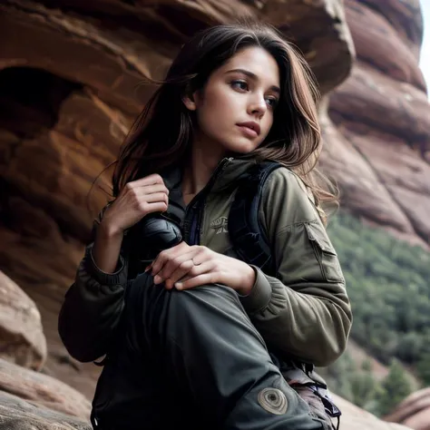 (Denver Red Rocks Amphitheatre, SFW, lightweight fleece jacket, long-sleeve hiking shirt, cargo pants, hiking boots, exploring the natural amphitheatre, late afternoon:1.35) Instagram_Influencer_114_By_Stable_Yogi
Faceshot_By_stable_yogi
Styler_Embedding_By_Stable_Yogi
<lora:Detail Blaster By Stable Yogi:0.5>
(center_parted_long_wavy_hair)