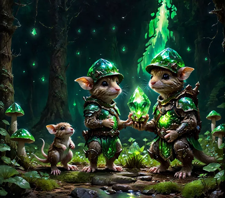 score_9, score_8_up, score_7_up, traditional media, watercolor,
2d, Clanrat, armor, helmet, holding adorable puppy like a , glowing crystal, green crystal, underground, mushroom grove, green glow, dark, wholesome, image on a greeting card, in the style of norman rockwell
<lora:Clanrat_PonyXL:0.7>, <lora:detailed_notrigger:1>, <lora:Expressive_H-000001:.1>, <lora:Into_Darkness:1>, <lora:SDXLFaeTastic2400:.5>, <lora:sd_xl_dpo_lora_v1:1>, zPDXLrl