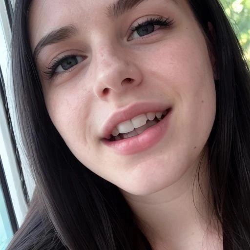 RAW photo, (extreme close up:1.2) portrait photo of a pale 18yo woman with perfect face, perfect teeth, perfect gray eyes, long black hair, bracelets, sweaty, lustful, erotic, sweaty, natural skin, natural sunlight coming from window, dynamic photo, 8k uhd, high quality, film grain, Fujifilm XT3, filling the frame <lora:add_detail:0.3>