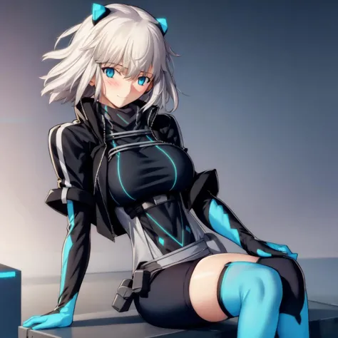 <lora:takeuchi_takashi_style_v01:1>
<lora:icey-nvwls-v1:1> <lora:icey_20230605230028:0.1>
16k , highres , masterpiece , best quality , ultra-detailed ,
BREAK
(( 1girl , solo )) , woman , huge breasts , light smile , light blush , ((medusa (fate)):0.5) , medium long shot ,
icey , ic3y , black bodysuit , cropped jacket , black thighhighs , gloves , neon trim , glowing
sitting on the top of the building
, beautiful fingers ,