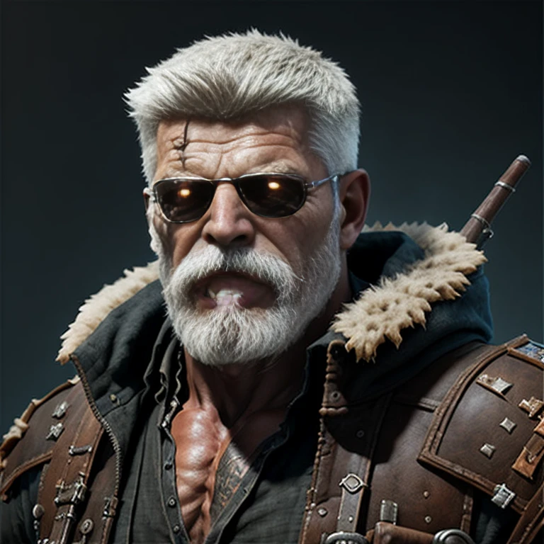 <lora:PetrPavel:.75>, PetrPavel as badass bounty hunter, gritty, stunning, soft focus, character concept art, studio quality, detailed, well-lit, ambient occlusion, volumetric lighting