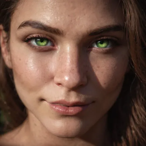 (source_realistic), 18yo russian woman , close up, shadows, perfect face, (green eyed), nighttime,dark photo,grainy,dimly lit,seductive smirk,harsh camera flash, grainy, highly detailed, (freckles:0.5), (skin texture), (background town), bokeh, (snub nose)