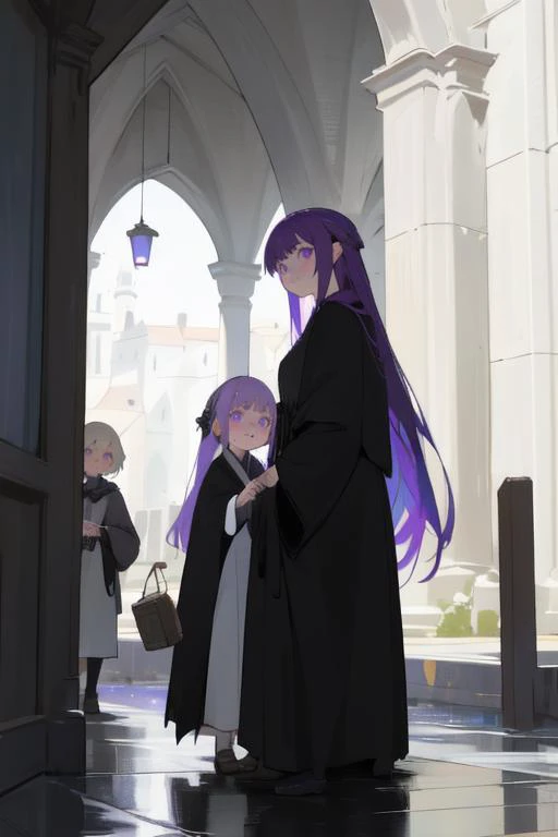(photorealistic1.5), (1girl:1.3), ( body:1.3), (big eyes:1.3),FernFrieren, very long hair, purple eyes,white dress, (black robe:1.2),arrogant expression,contemptuous expression<lora:Fern:0.7>
Medieval bells echo through the air,
In cobbled streets, a lively affair.
The market's aroma, a vibrant array,
Craftsmen scripting the tales of the day.
Castle shadows paint the alleys with grace,
Legends whispered in each narrow space.
Maidens fetch water, smiles sweetly bloom,
In the bustling medieval town, a lively tune.
Night descends, lanterns softly aglow,
Ancient church bells ring mellow.
In this town with history profound,
Every heart, a witness, around.
<lora:flat2:0.5> <lora:dtl11-cnlight:-0.5> <lora:colorFish_v10:0.4> <lora:nijiexp:0.3>
